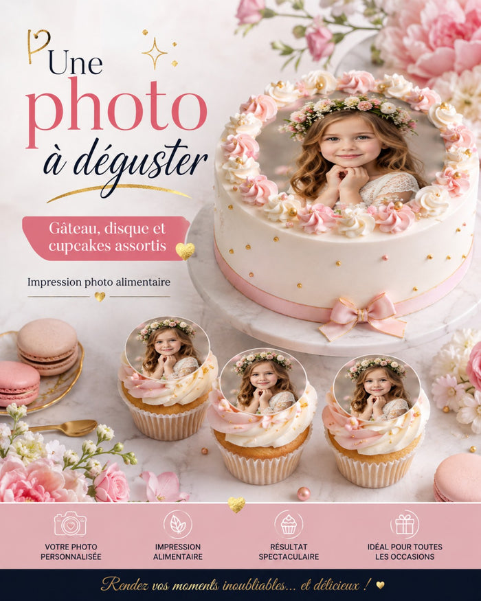 Mini-disques cupcakes personnalisés